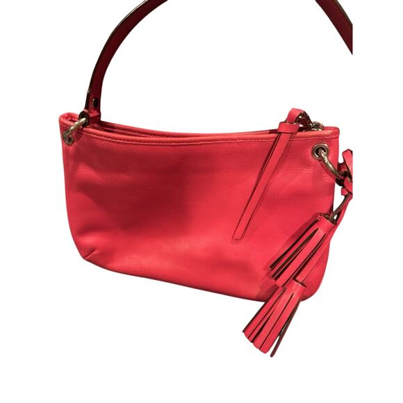 COACH Legacy Leather Double Gusset Hobo in Pink Scarlet - Picture 2 of 6